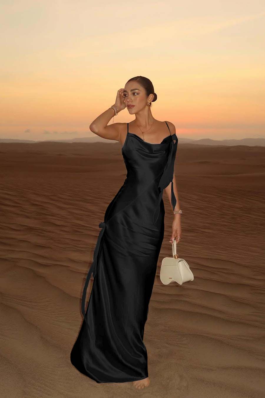 Spaghetti Strap Backless Mermaid Prom Dress With Pleated Hem
