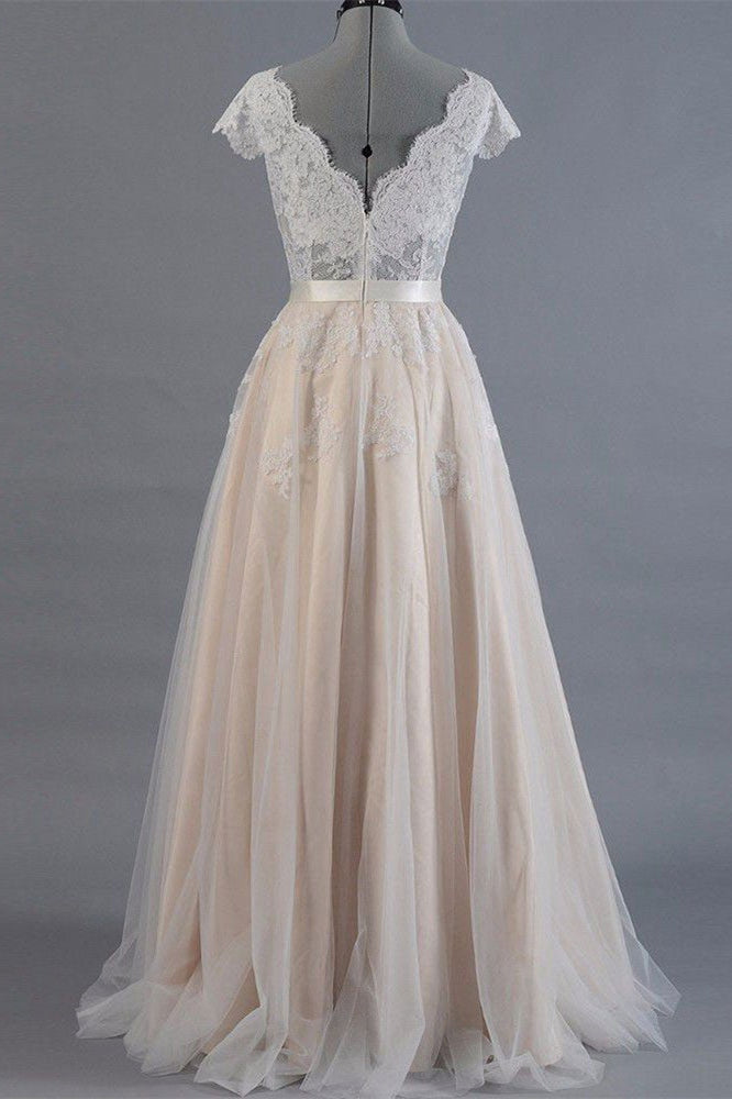Lace Long Sleeve Wedding Dress With Elegant Silhouette