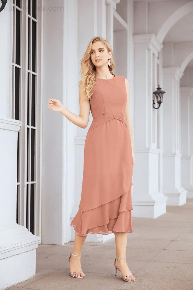Vestido de fiesta formal de dos piezas en línea A para madre de la novia Numbersea 28072