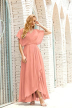 Mother of The Bride Dresses Plus Size V-Neck Floor Length Formal Prom Dress for Wedding Guest 28020
