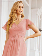 Vestidos de Baile Formais Numbersea para Mãe da Noiva com Mangas de Renda Vestido de Dama de Honra 28047