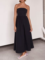 Abito Midi Senza Spalline Stile Resort Tulare