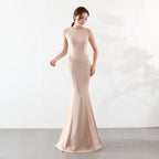 Abito da Sposa da Cerimonia Lungo Cocktail Elegante a Coda di Sirena per Fidanzamento Matrimonio Sera Donna – Il Miglior Abito da Sposa per la Sposa
