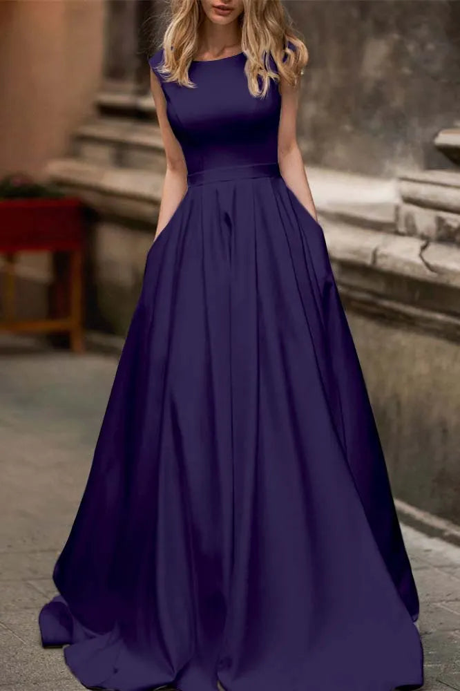 Cap Sleeve Wedding Dress With Pockets For Modern Bride