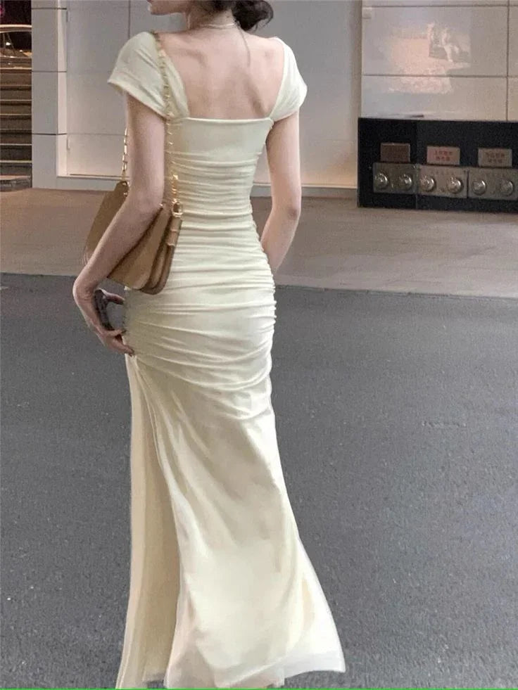 Vestido de Senhora Elegante para o Verão Novo Modelo de Moda para a Noite Vestidos Vintage Justos ao Corpo Y6901