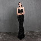 Heavy Craft Colorful Sequin Socialite Gathering Party Evening Dress Sexy Long Slimming Toast Dress Bride