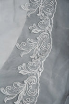 Chic Ruffled Ball Gown Long Sleeve Wedding Dress With Lace Appliques