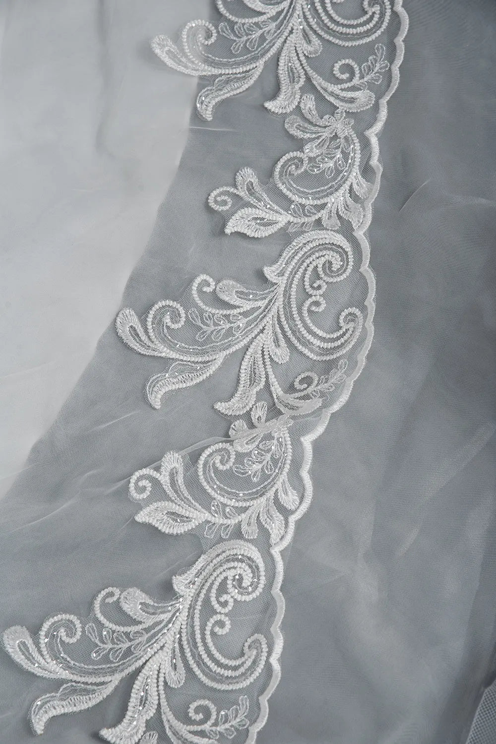 Chic Ruffled Ball Gown Long Sleeve Wedding Dress With Lace Appliques