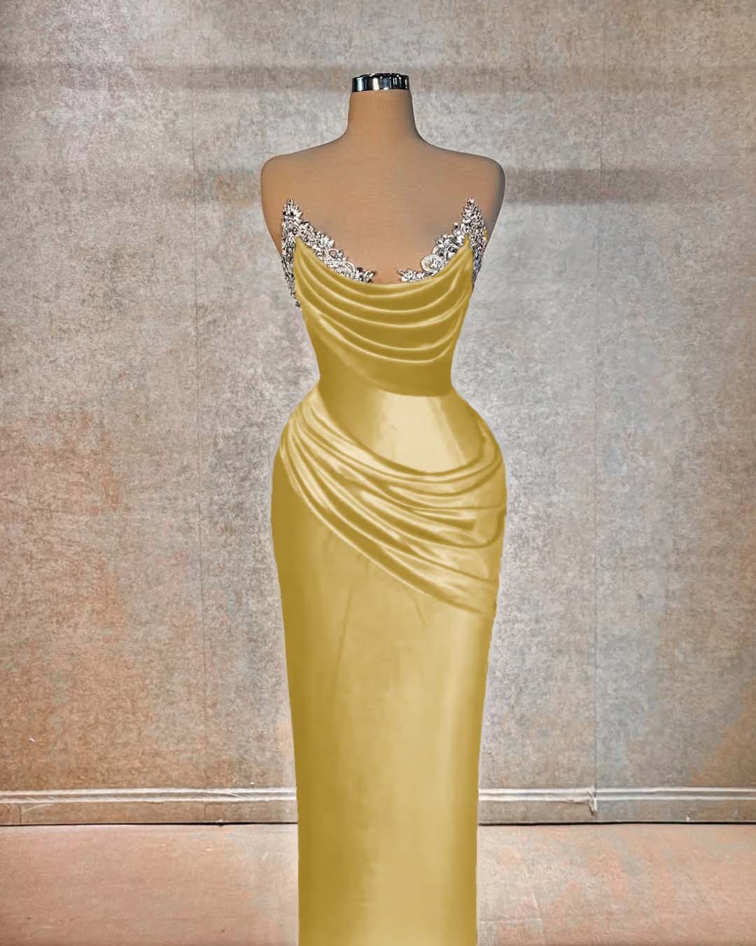 Chic Strapless Long Prom Dress With Beading And Pleated Details