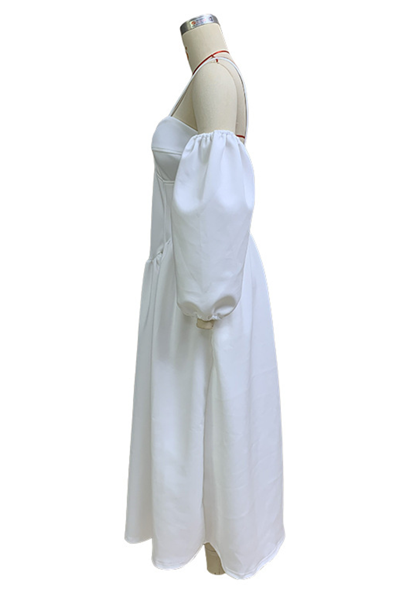Vestidos de Noite Justos de Gola em V com Bolso em Cor Sólida Sensual