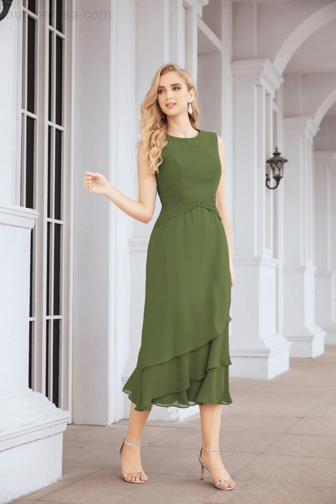 Vestido de fiesta formal de dos piezas en línea A para madre de la novia Numbersea 28072