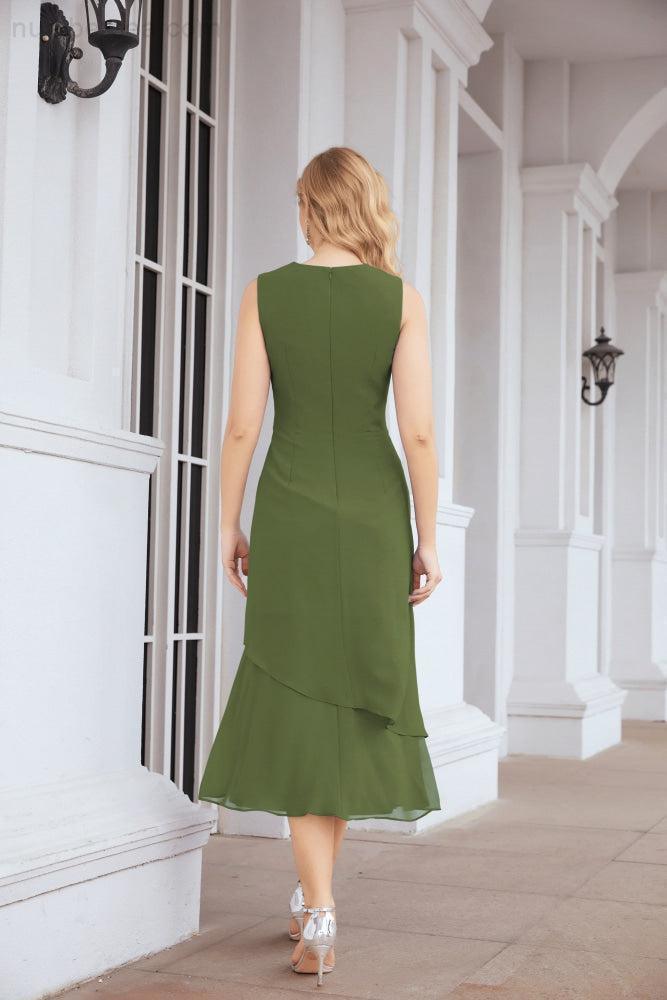 Vestido de fiesta formal de dos piezas en línea A para madre de la novia Numbersea 28072