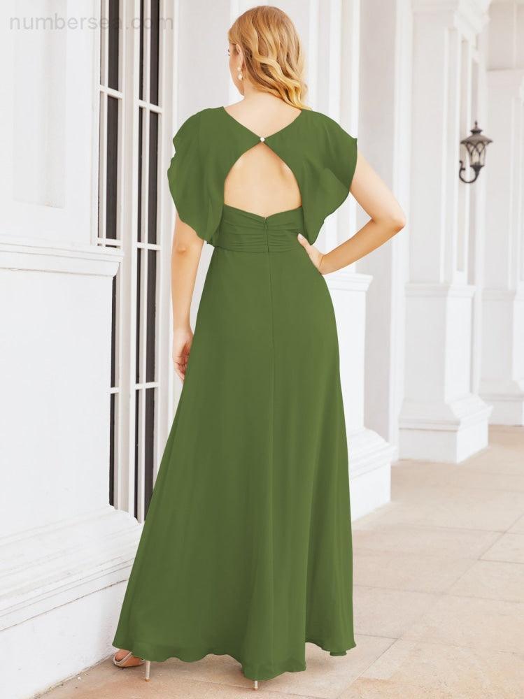 Bridesmaid Dresses Cape Formal Prom Dress Open Back Gowns for Mother of The Bride 28058