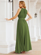 Vestido de Dama de Honra Numbersea com Alças, Cintura Império, Vestido Formal de Noite para Mãe da Noiva 28030