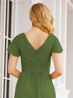 Vestidos de Baile Formais Numbersea para Mãe da Noiva com Mangas de Renda Vestido de Dama de Honra 28047