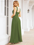 Crisscross Halter Bridesmaid Dresses for Party Wedding Evening Prom Maxi Ball Gowns 28053