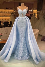 BMbridal Luxurious Lace Beading Prom Dress Overskirt A Line Silhouette