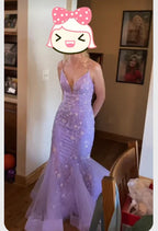 Robe de bal sirène violet clair Robe de soirée élégante Robe de remise des diplômes Y300