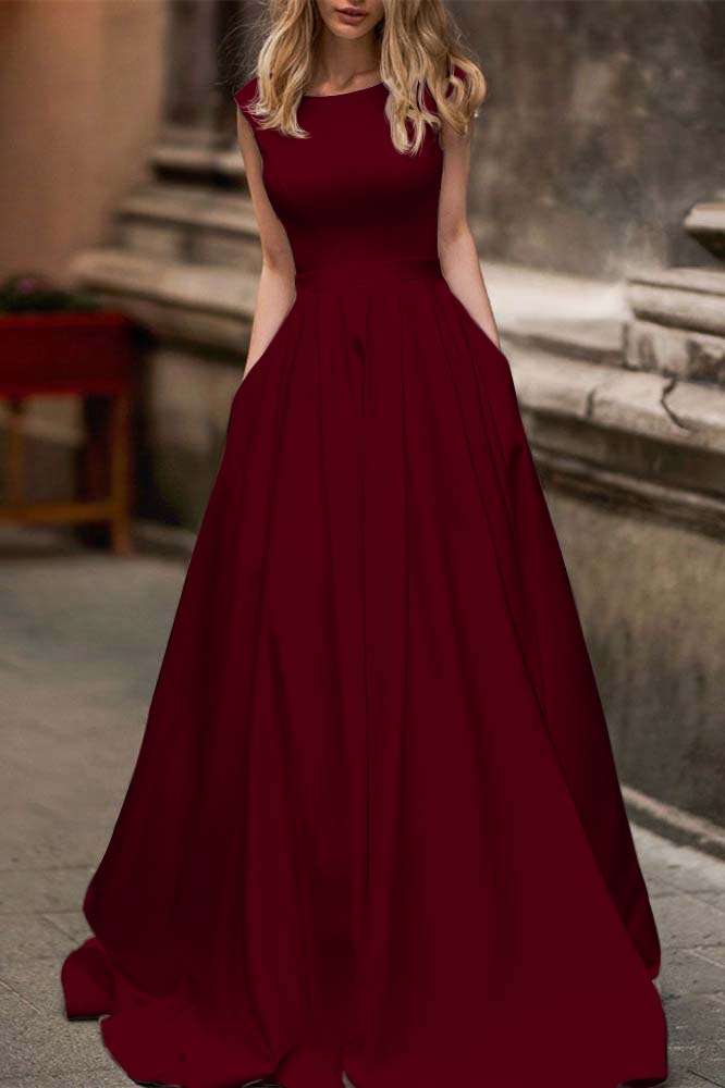 Cap Sleeve Wedding Dress With Pockets For Modern Bride