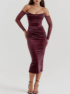 Trägerloses Midikleid 