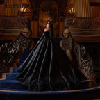 Customized Long Sleeves Black Ball Gown Quinceanera Dress 2026 Bead Two Pieces Sweet 16 Dress Birthday Party Vestidos De