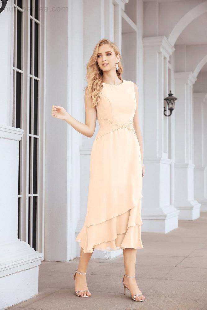 Vestido de fiesta formal de dos piezas en línea A para madre de la novia Numbersea 28072