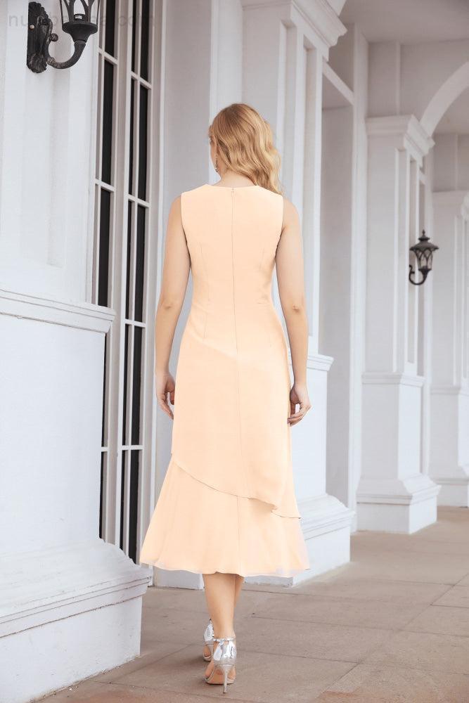 Vestido de fiesta formal de dos piezas en línea A para madre de la novia Numbersea 28072
