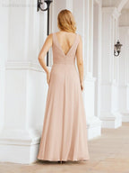 Bridesmaid Dresses for Wedding Ruffles Long Formal Prom Gowns 28039