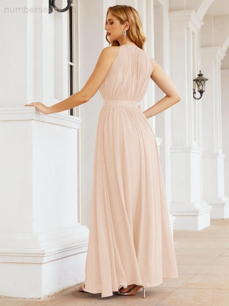 Vestido de Dama de Honra Numbersea com Alças, Cintura Império, Vestido Formal de Noite para Mãe da Noiva 28030
