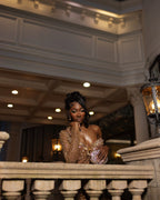 2026 Golden Hour Beaded Prom Dress Opulent Nude Gold Sequin Gown One Shoulder