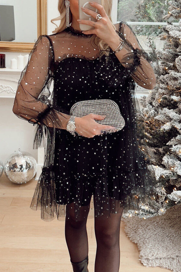 Robe bébé-fée en tulle scintillante "Petite étoile"