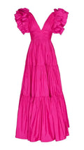 A Line Prom Dresses for Women V Neck Long Formal Evening Gowns Y3044