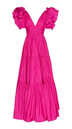 A Line Prom Dresses for Women V Neck Long Formal Evening Gowns Y3044