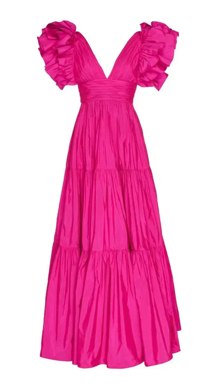 A Line Prom Dresses for Women V Neck Long Formal Evening Gowns Y3044