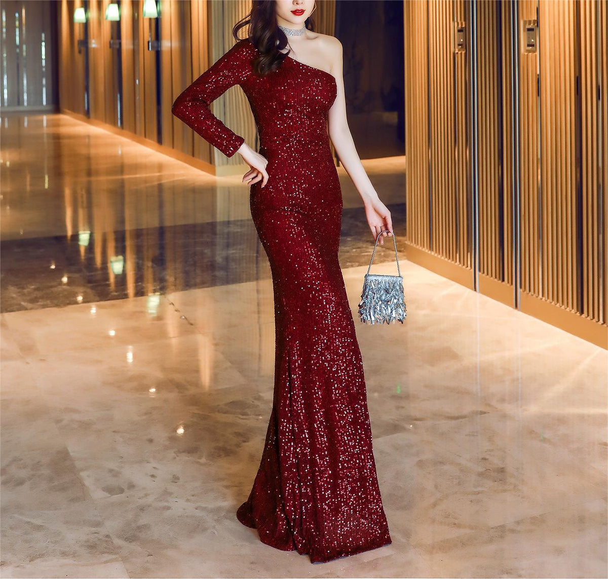 Vestido Fairy Dream Socialite Gathering Party para mulher – Vestido comprido adelgaçante para noiva – Vestido formal