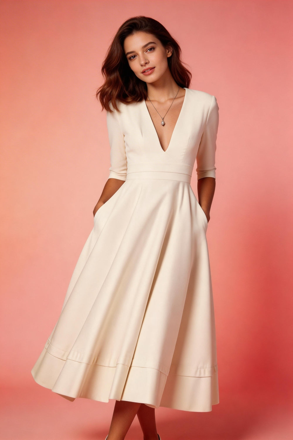 2025 Wedding Dress Half Sleeves Vintage Bridal Gown by NumberSea OFFICIAL STORE