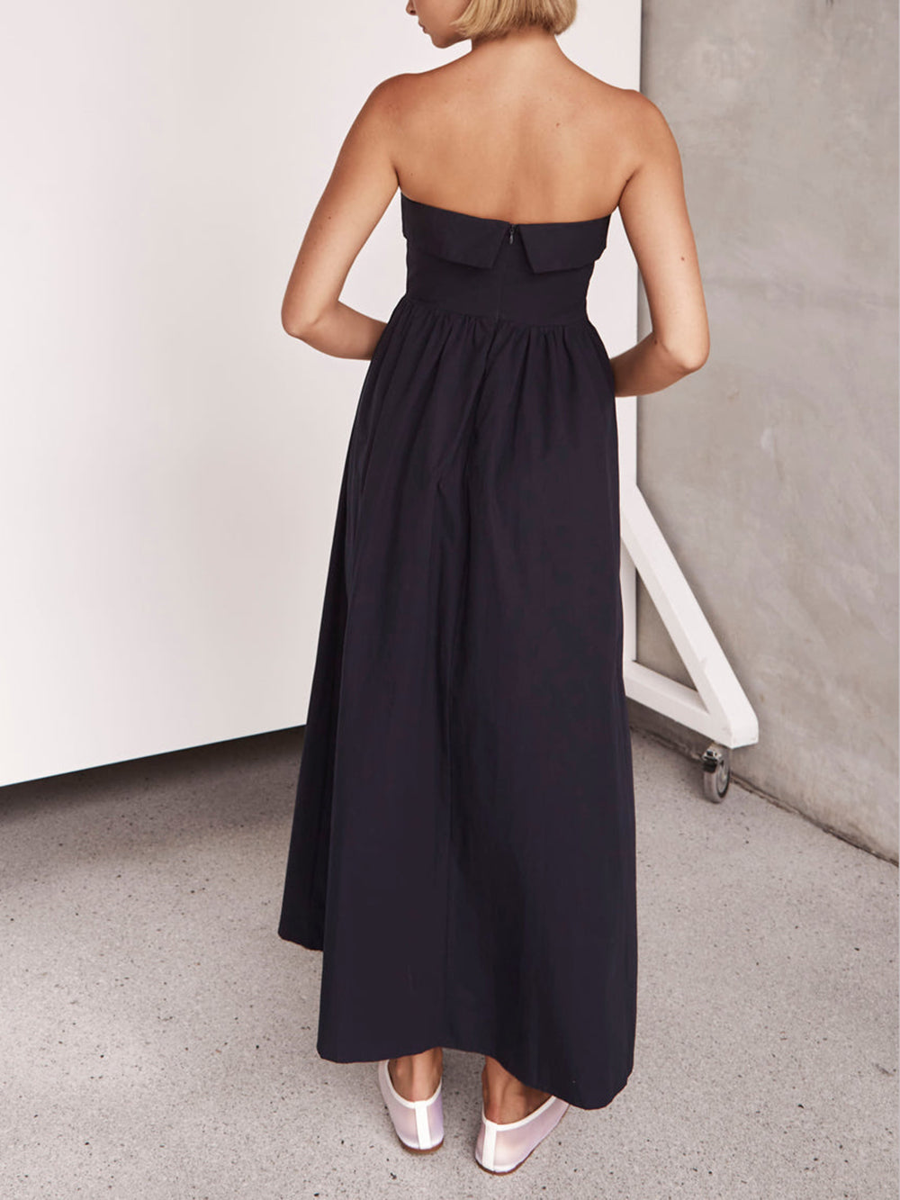 Abito Midi Senza Spalline Stile Resort Tulare
