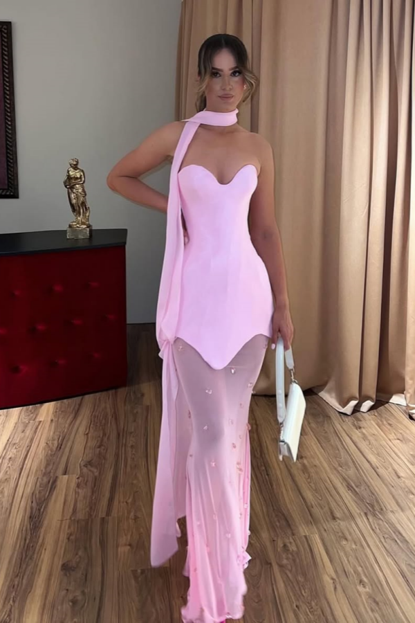Strapless Sweetheart Sleeveless Long Mermaid Prom Dress With Beading