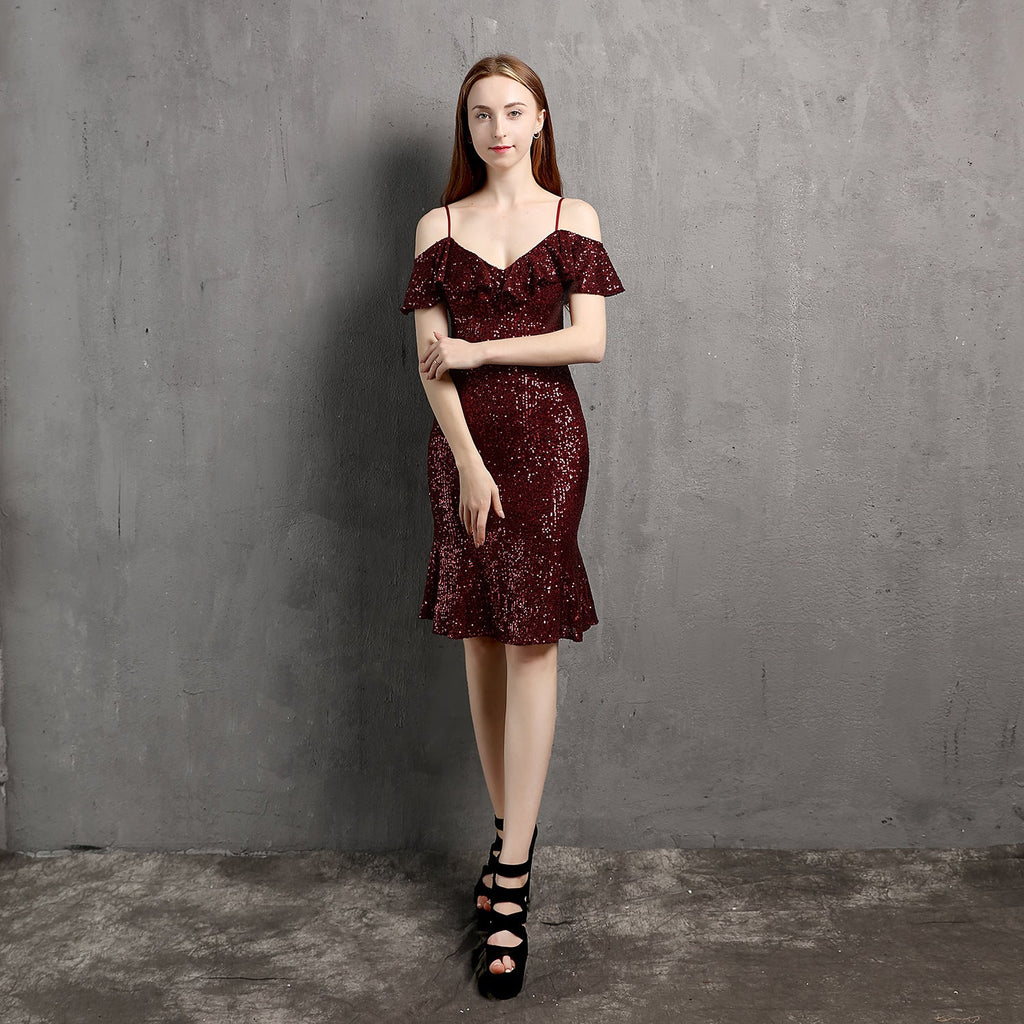 Vestido de Noite Curto com Decote em V – Vestido Elegante para Mulheres para Festas, Eventos Sociais e Discotecas