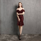 Vestido de Noite Curto com Decote em V – Vestido Elegante para Mulheres para Festas, Eventos Sociais e Discotecas