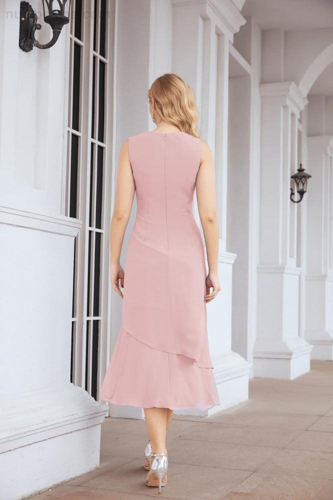 Vestido de fiesta formal de dos piezas en línea A para madre de la novia Numbersea 28072