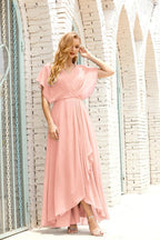 Mother of The Bride Dresses Plus Size V-Neck Floor Length Formal Prom Dress for Wedding Guest 28020