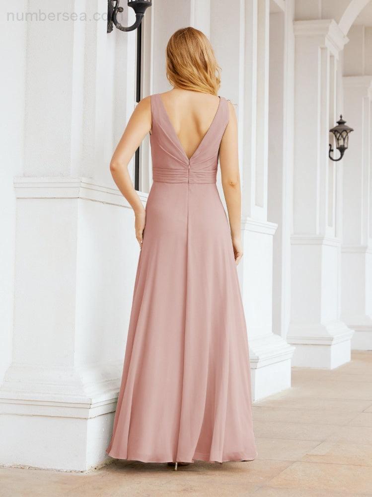 Bridesmaid Dresses for Wedding Ruffles Long Formal Prom Gowns 28039