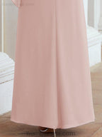 Numbersea Festliches Abendkleid Lang Mutter der Braut Kleid mit Rüschencape 28026