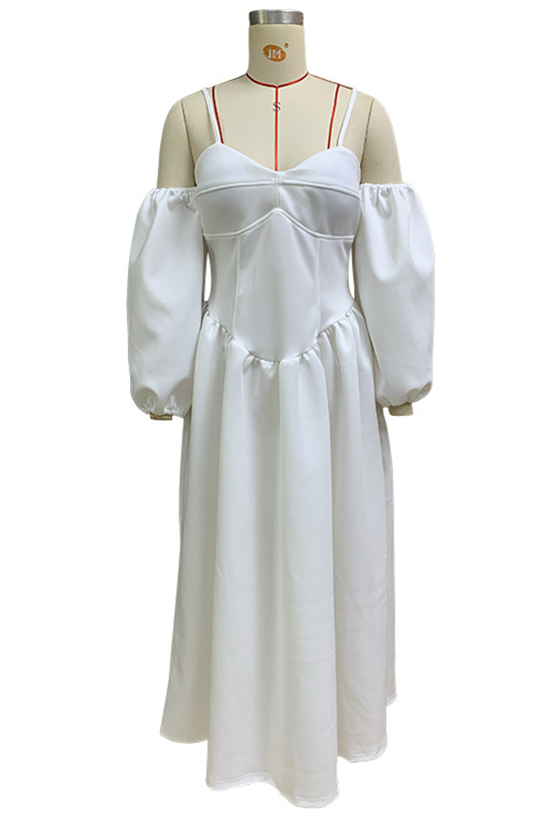 Vestidos de Noite Justos de Gola em V com Bolso em Cor Sólida Sensual