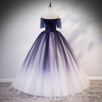 Robe en tulle à dentelle florale avec perles Ombre, robe de quinceañera, robe de bal Y1935