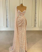 Prinzessinnen-Kleid mit Meerjungfrauen-Schnitt und hohem Schlitz Elegantes Abendkleid Y551