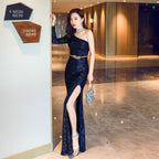Vestido Fairy Dream Socialite Gathering Party para mulher – Vestido comprido adelgaçante para noiva – Vestido formal