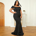 Vestido de Noite Longo de Luxo Leve para Mulheres de Tamanho Grande para Casamento e Festa