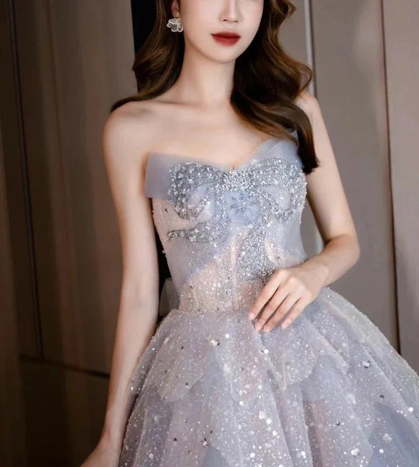 Vestido de Bola Brillante y Lujoso, Vestido para Dulces 16, Vestido de Princesa, Y2403
